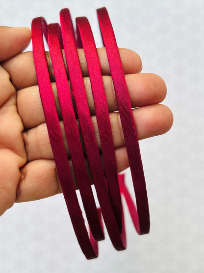 Rani Pink Satin Hairbands