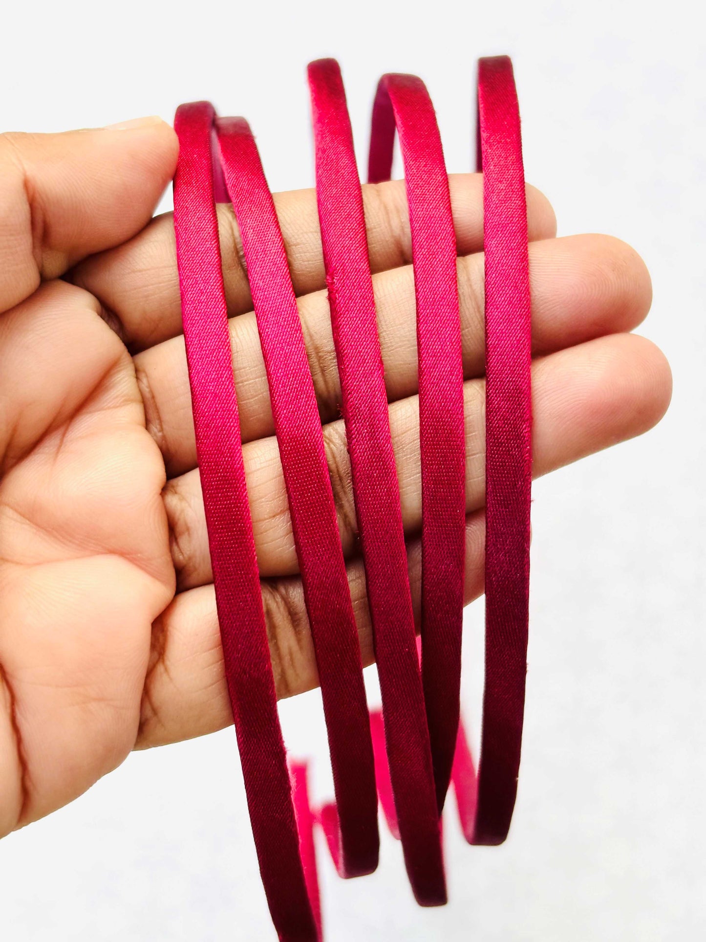 Rani Pink Satin Hairbands