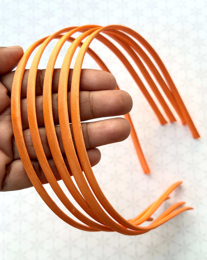 Orange Satin Hairbands