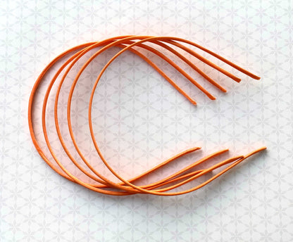 Orange Satin Hairbands