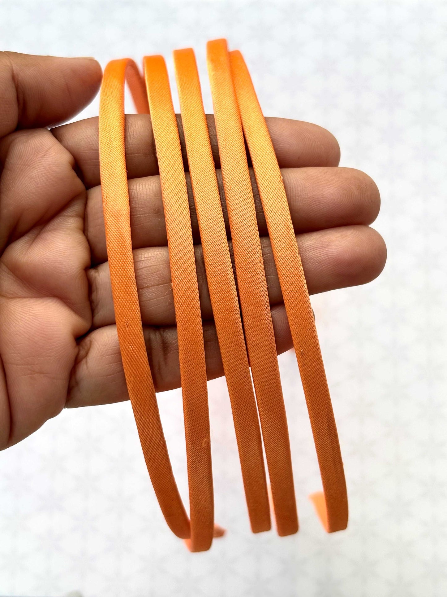 Orange Satin Hairbands