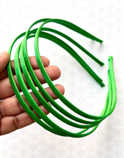 Green Satin Hairbands