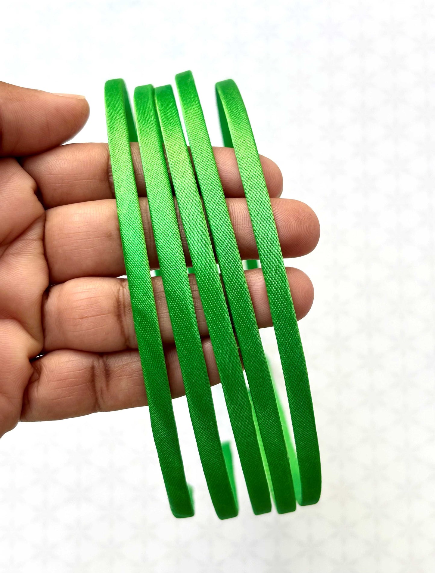 Green Satin Hairbands