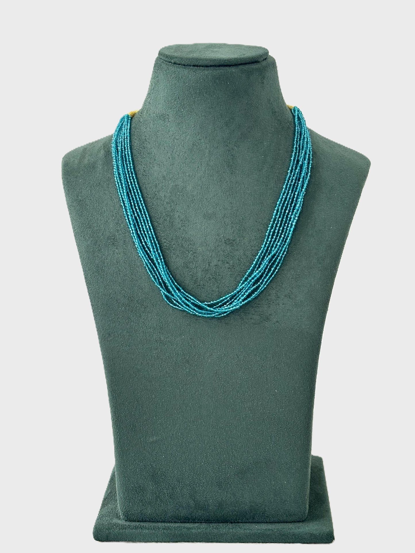 Handcrafted Sea Blue Hydro Bead Necklace