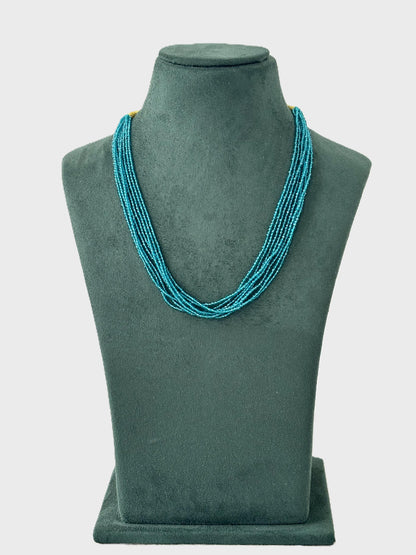 Handcrafted Sea Blue Hydro Bead Necklace