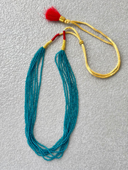Handcrafted Sea Blue Hydro Bead Necklace