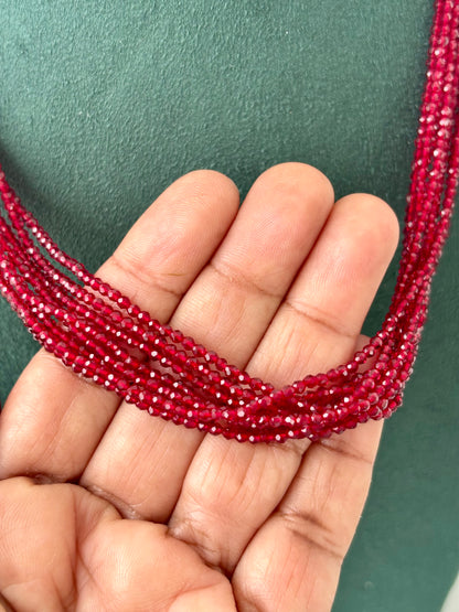 Handcrafted Red Hydro Bead Necklace