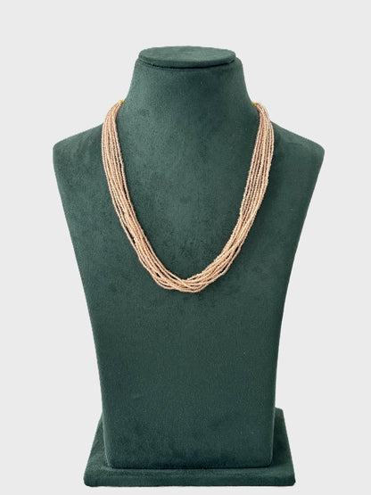 Handcrafted Beige Hydro Bead Necklace