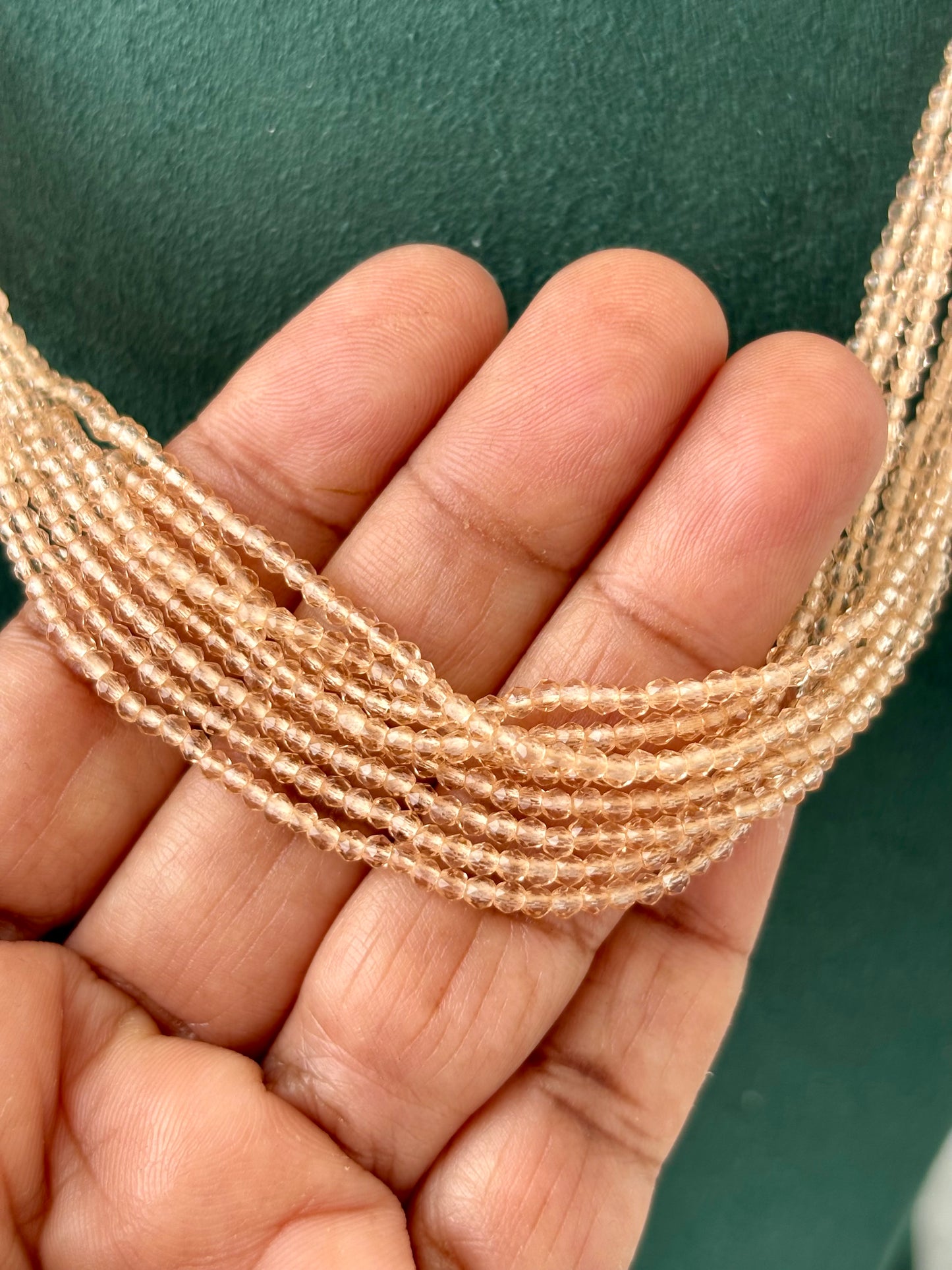 Handcrafted Beige Hydro Bead Necklace