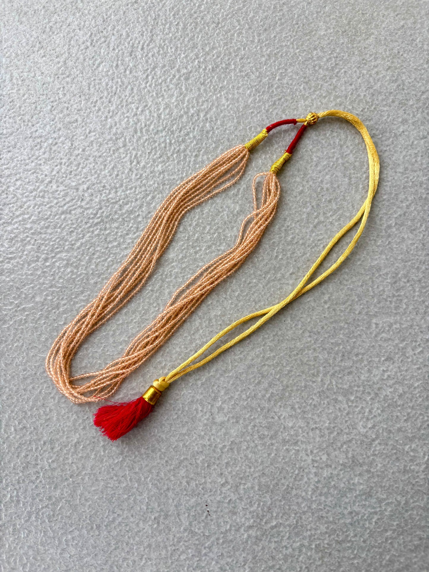 Handcrafted Beige Hydro Bead Necklace