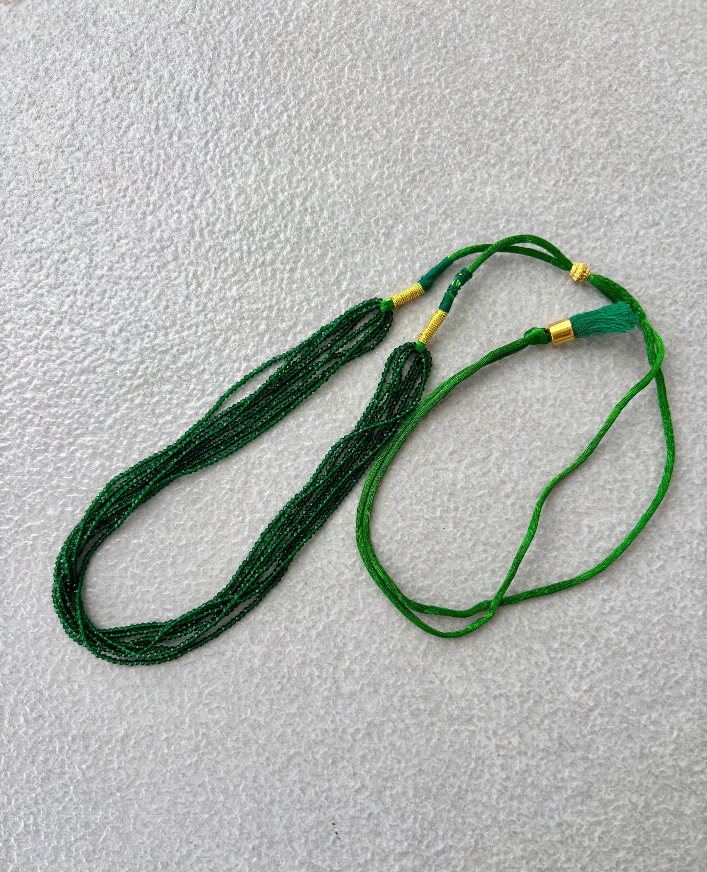Handcrafted Green Hydro Bead Necklace