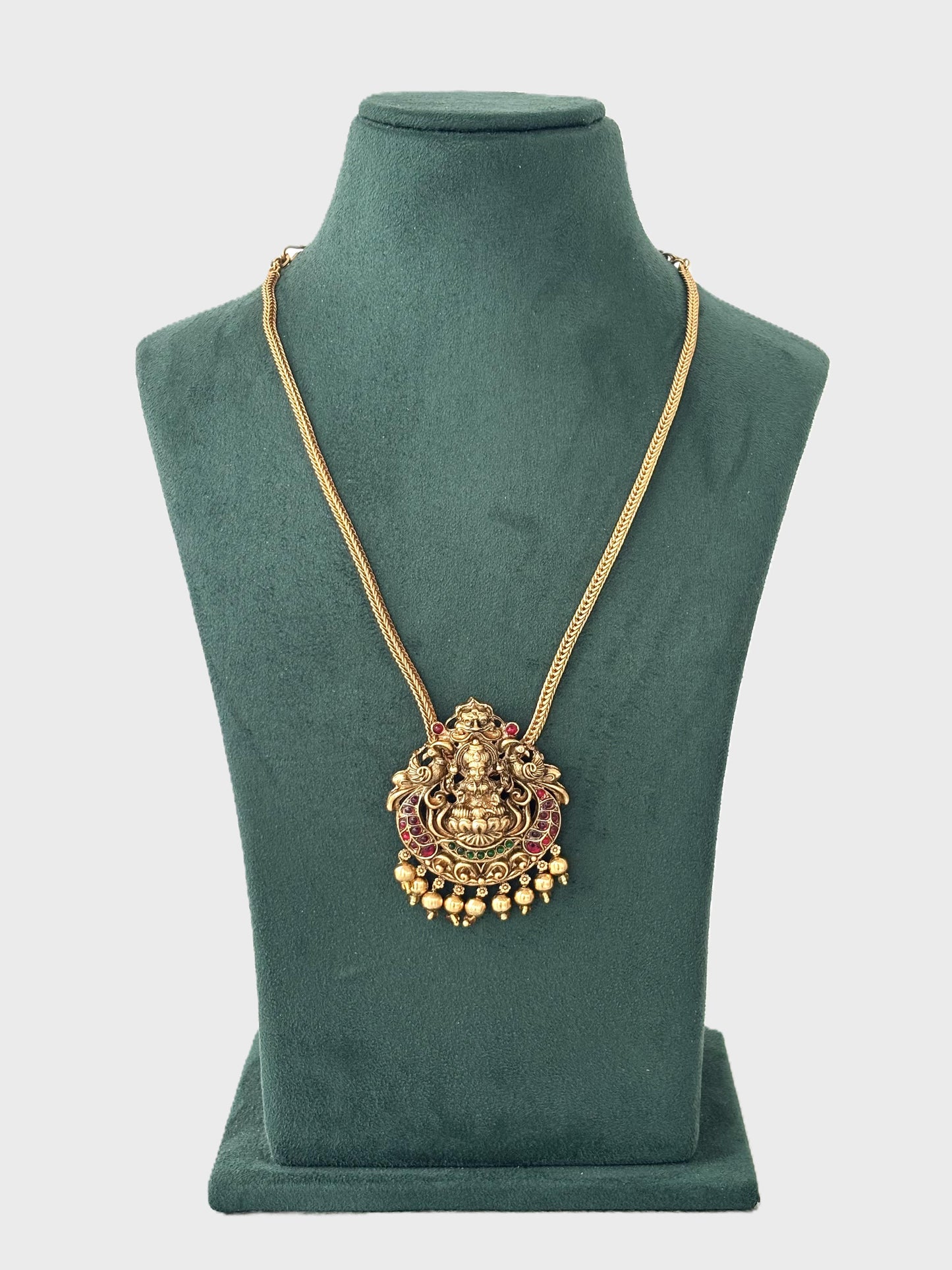Traditional Indian Neckwear with Lakshmi Pendant