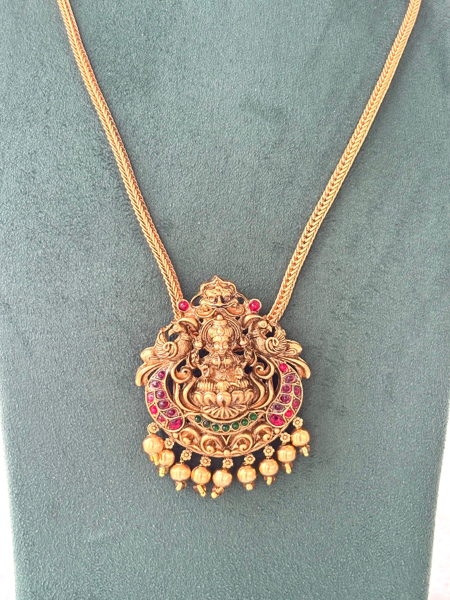 Traditional Indian Neckwear with Lakshmi Pendant