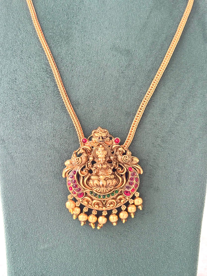 Traditional Indian Neckwear with Lakshmi Pendant