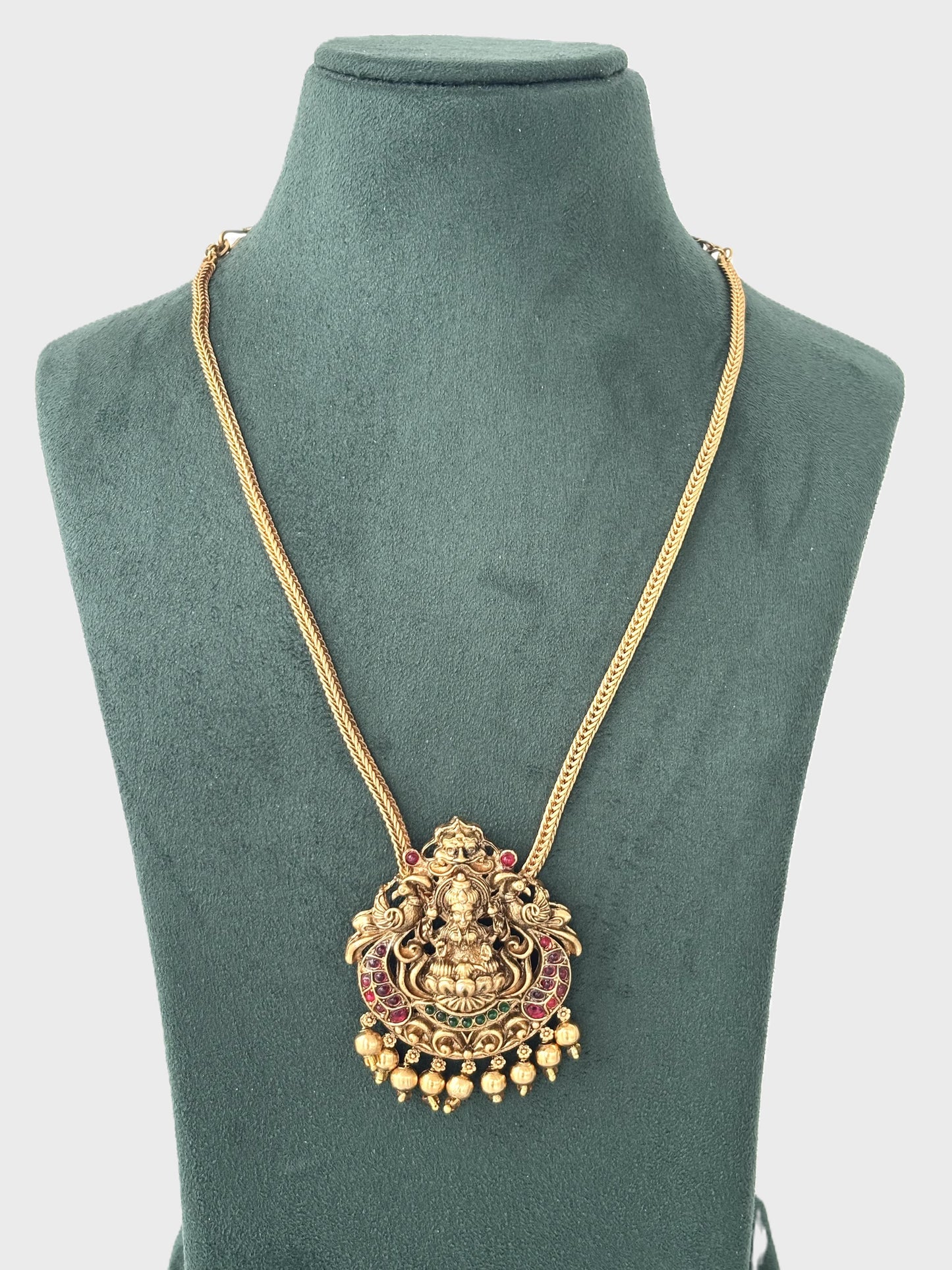 Traditional Indian Neckwear with Lakshmi Pendant