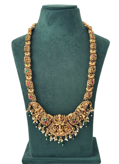 Royal Pearl and Emerald Lakshmi Jewelry Set