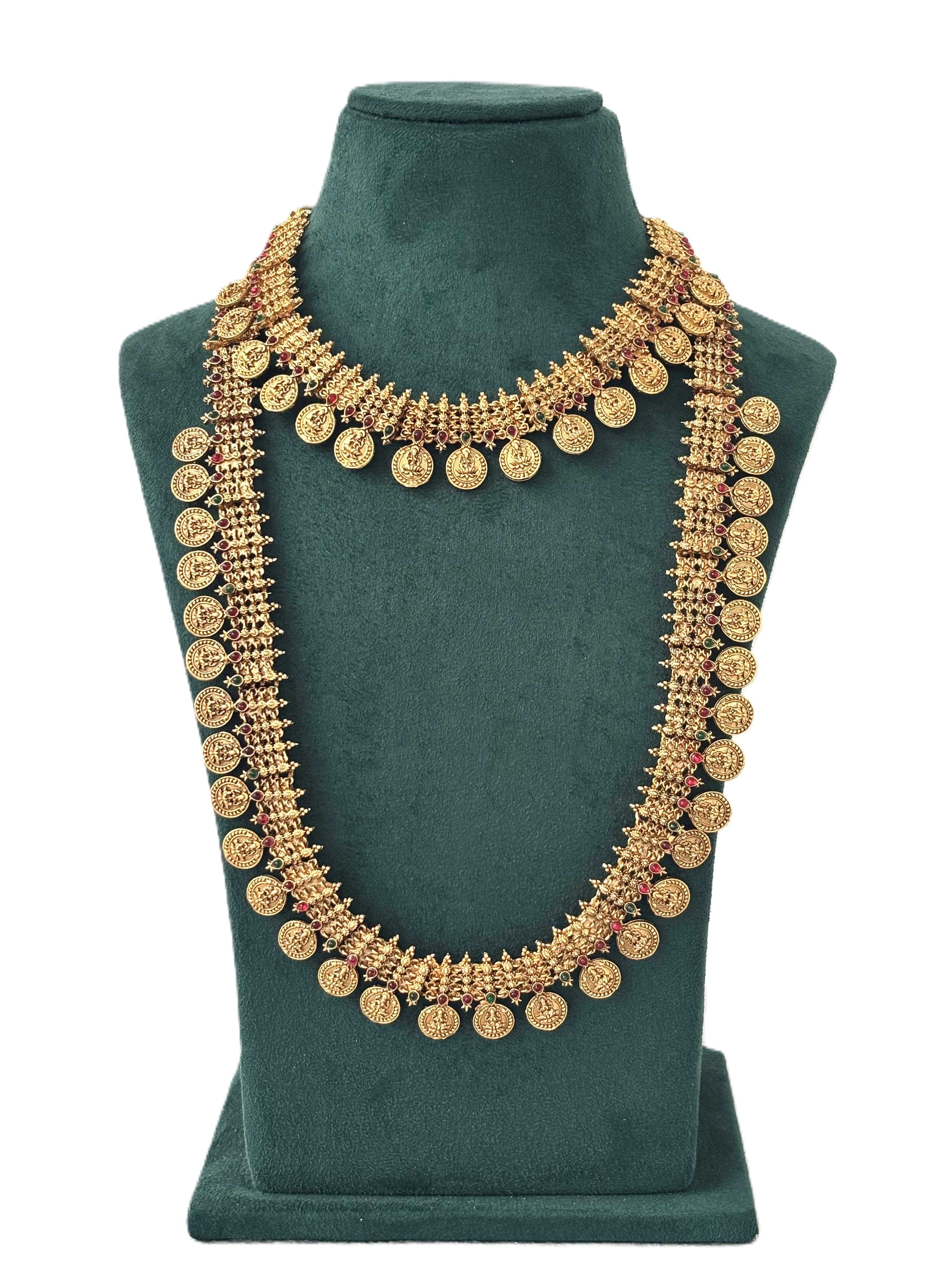 Classic Lakshmi Kasu Mala Bridal Set