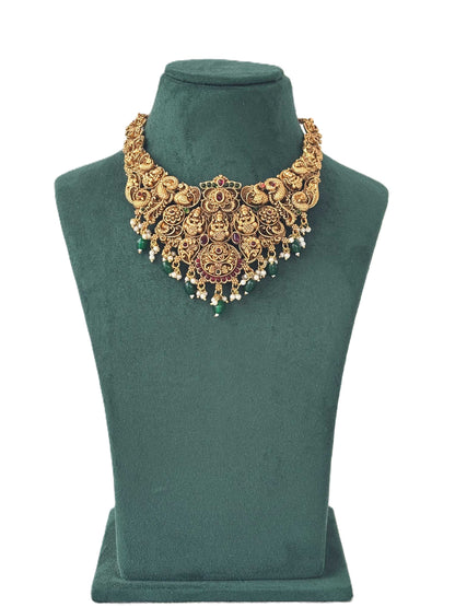 Royal Floral Lakshmi Pearl Bridal Set