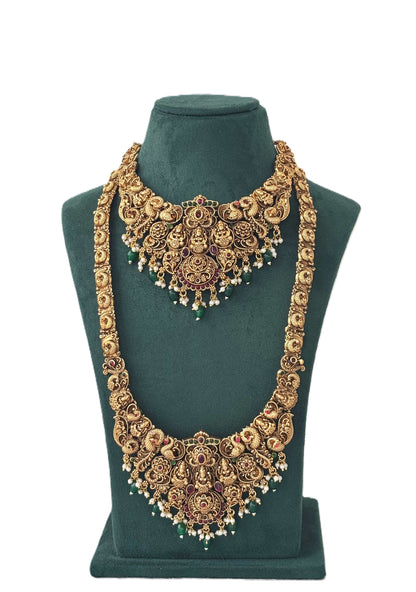Royal Floral Lakshmi Pearl Bridal Set