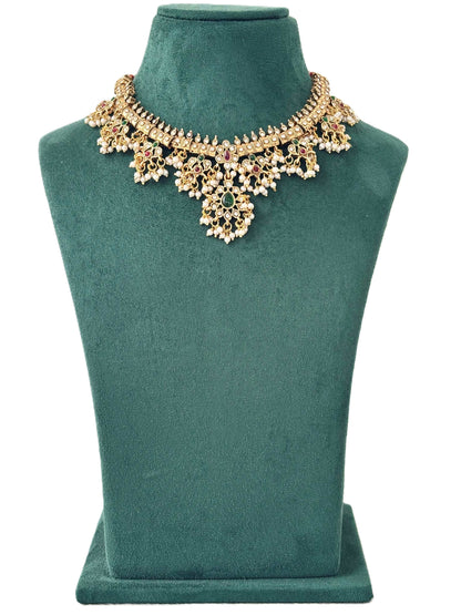 Guttapusalu Pearl Cluster Traditional Haram Set