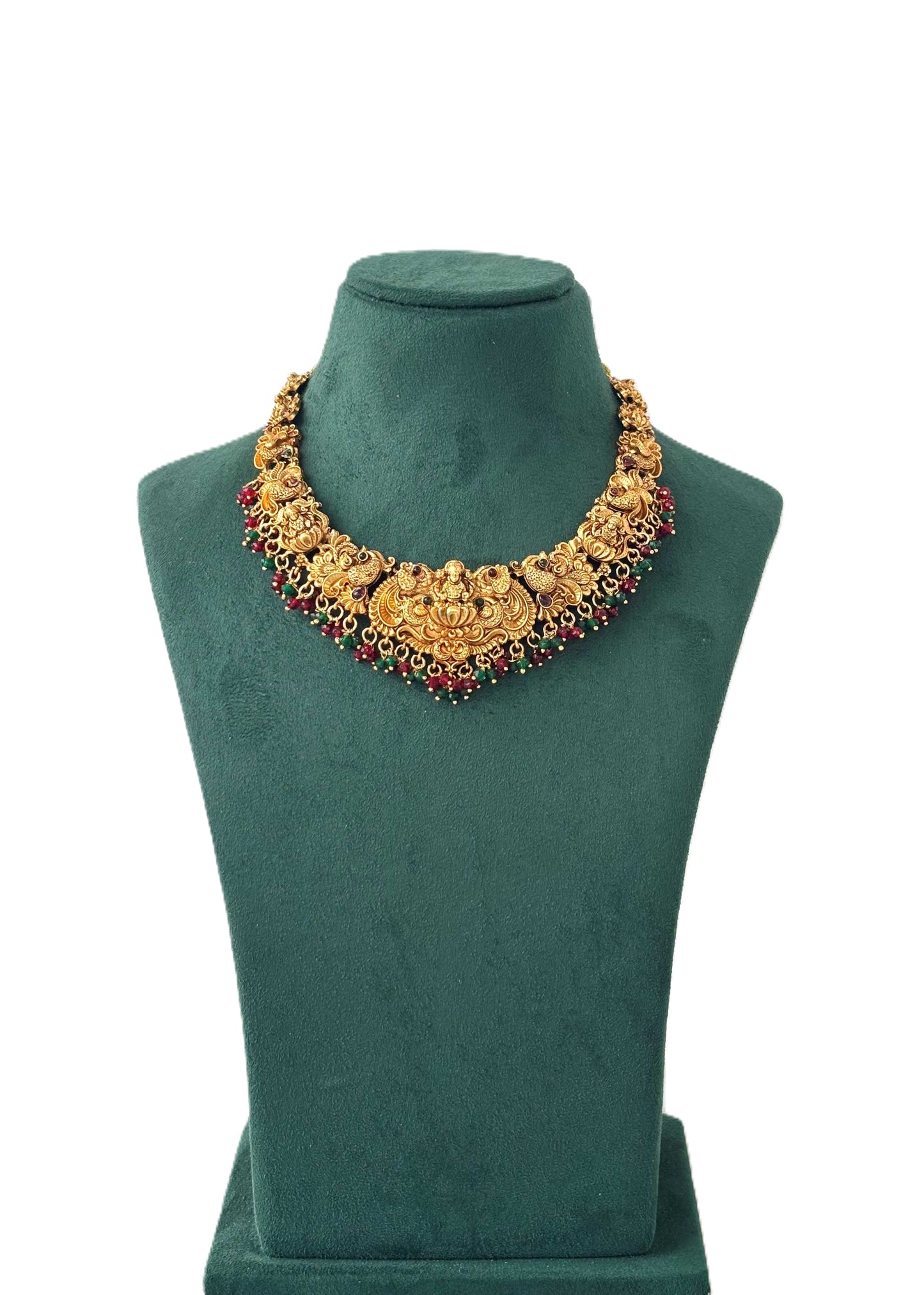 Ornate Deity Bead Dangle Temple Set