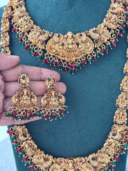 Ornate Deity Bead Dangle Temple Set