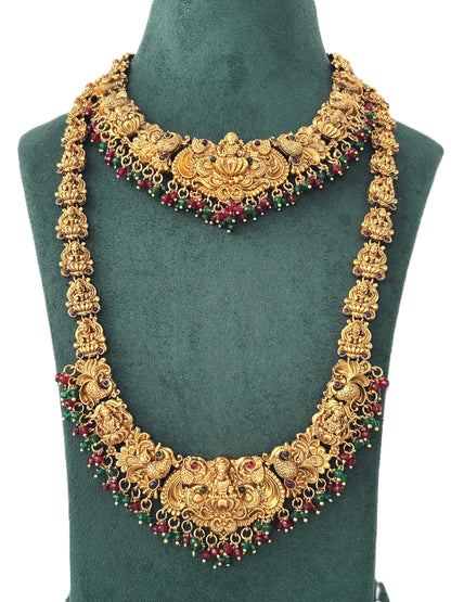 Ornate Deity Bead Dangle Temple Set