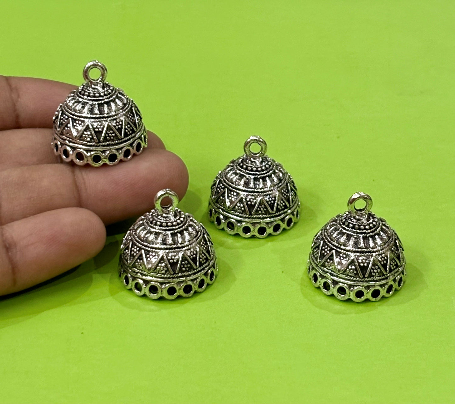 Oxidized Silver Tribal Jhumka Base