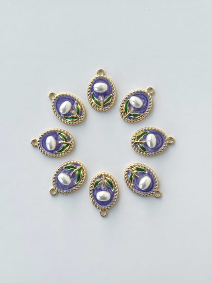 Regal Purple Pearl Charms