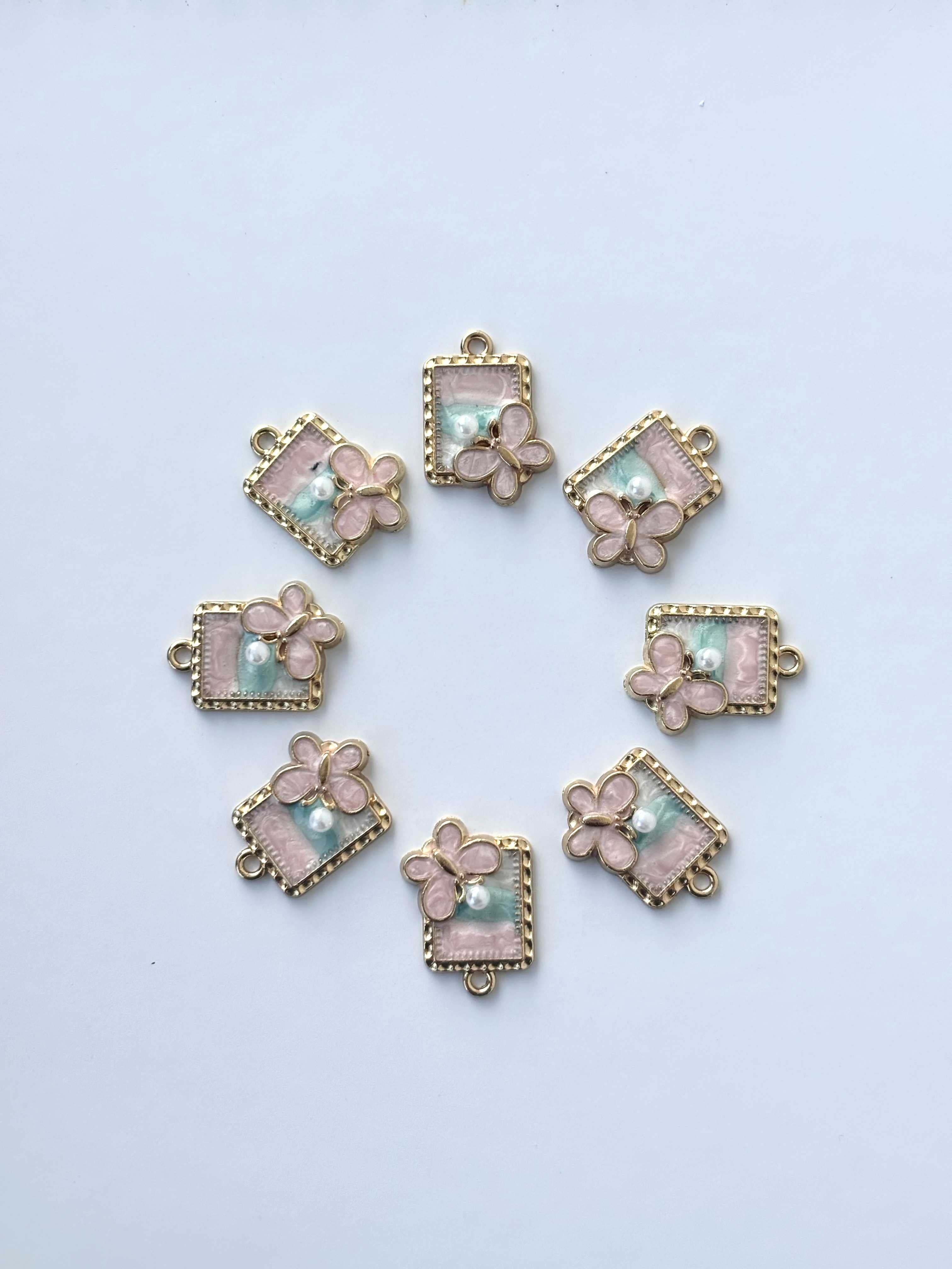 Whimsical Butterfly and Pearl Charms