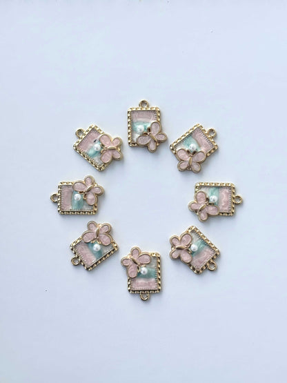 Whimsical Butterfly and Pearl Charms