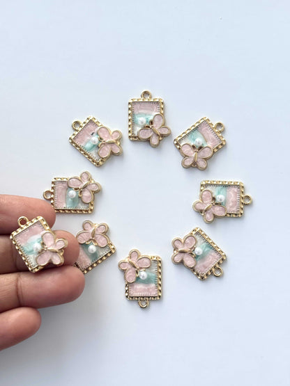 Whimsical Butterfly and Pearl Charms