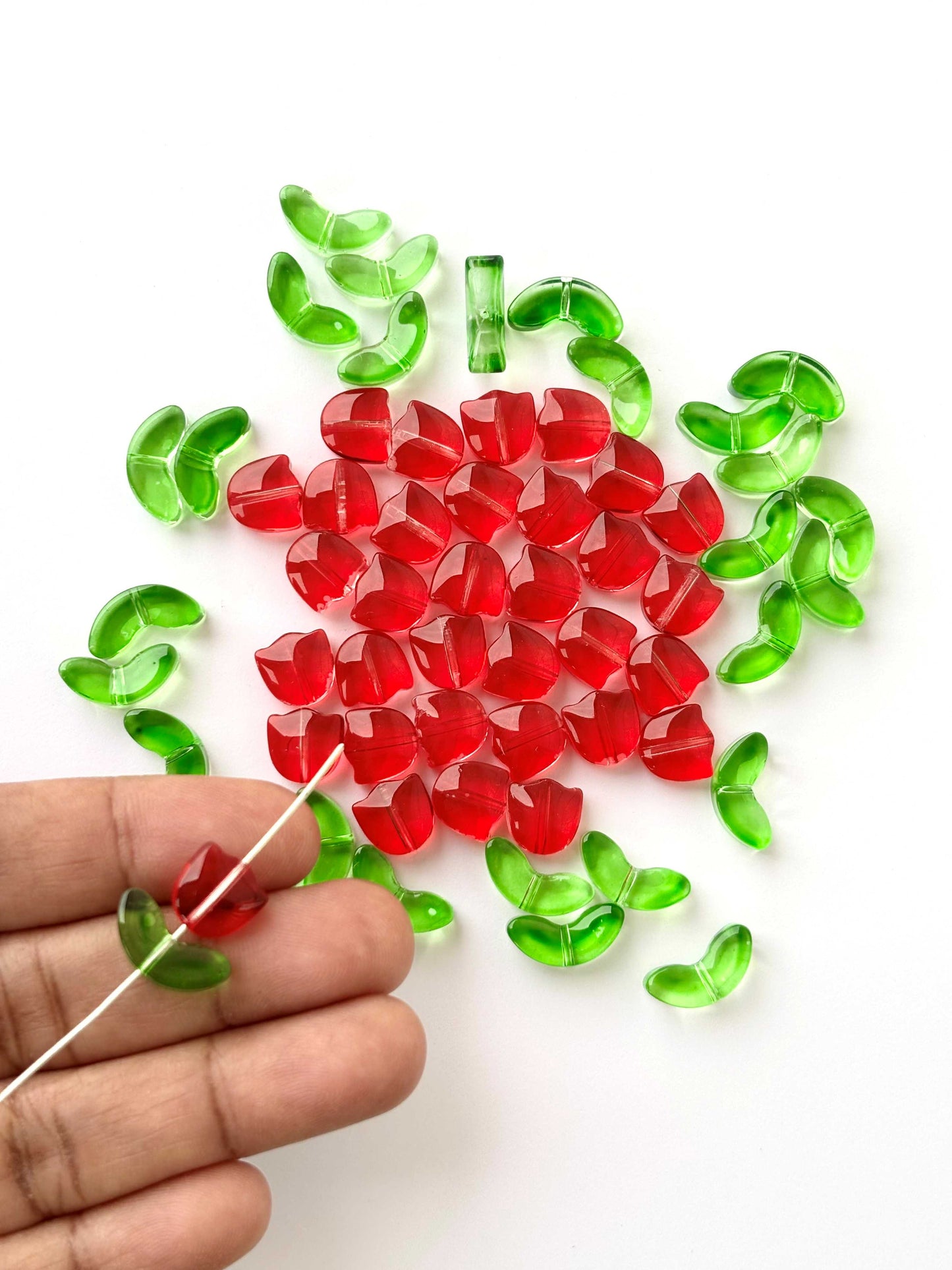 Scarlet Bloom Tulip Beads