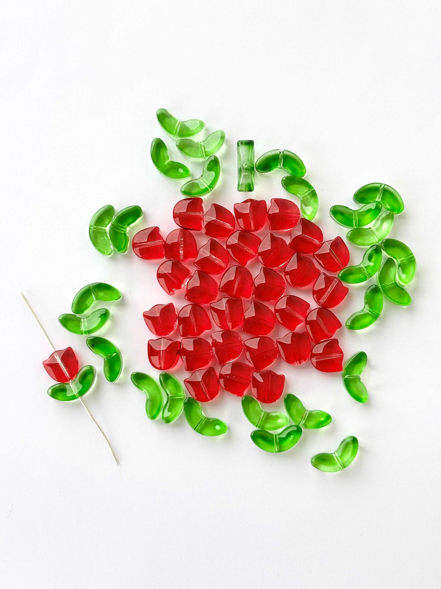 Scarlet Bloom Tulip Beads