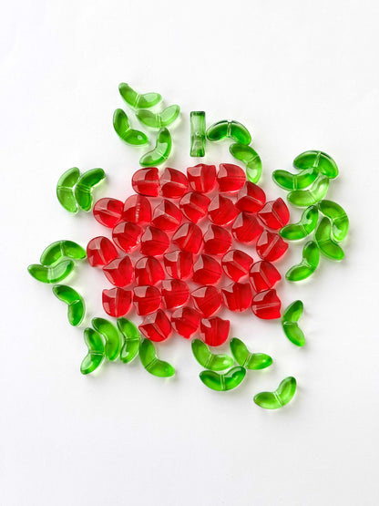 Scarlet Bloom Tulip Beads
