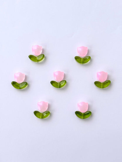 Pastel Pink Tulip Beads