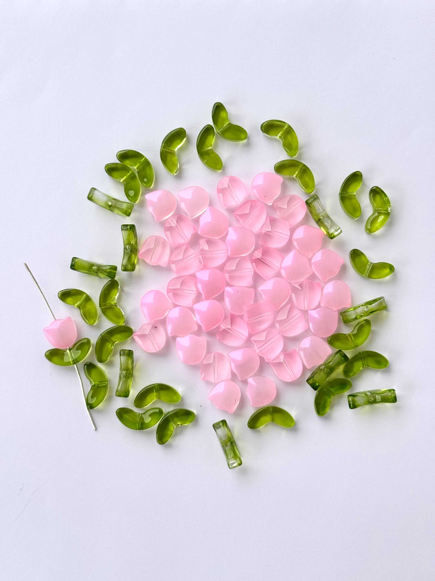 Pastel Pink Tulip Beads