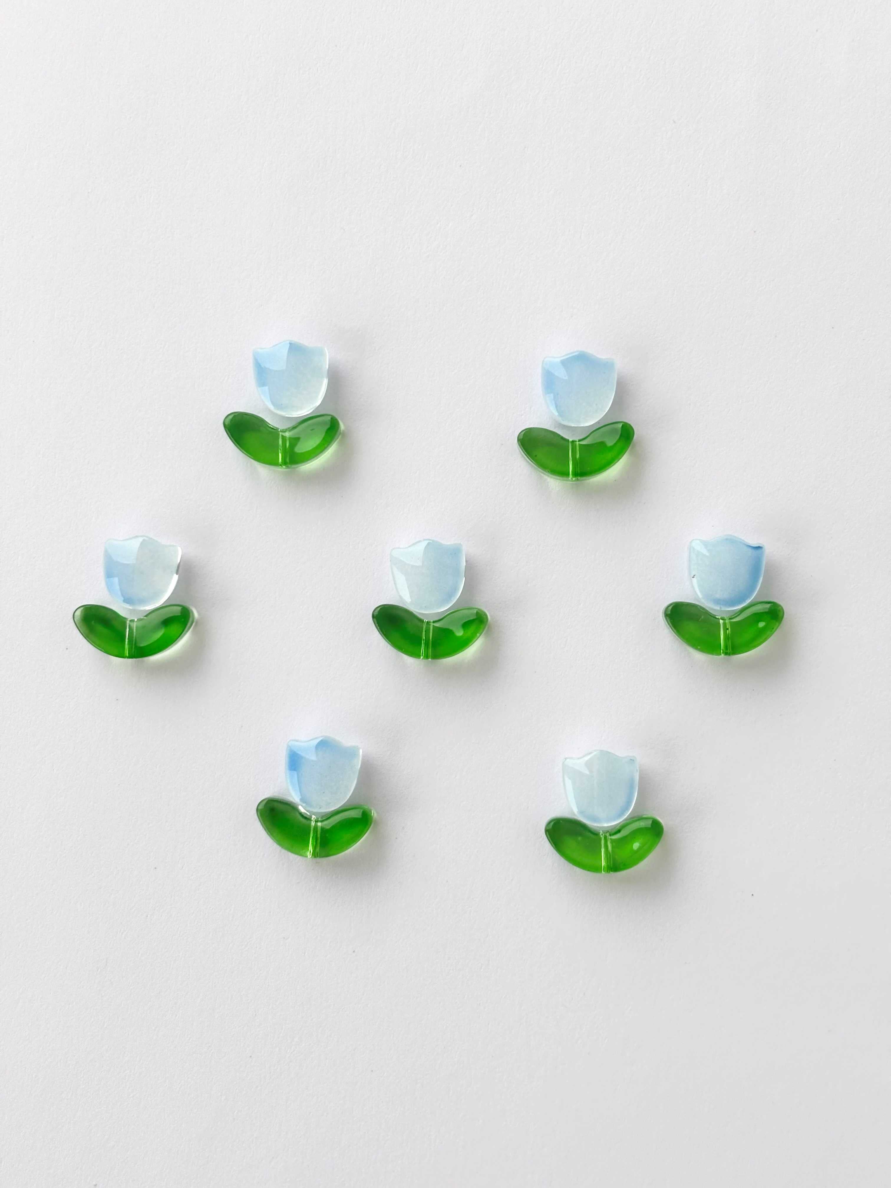 Sky Blue Tulip Beads