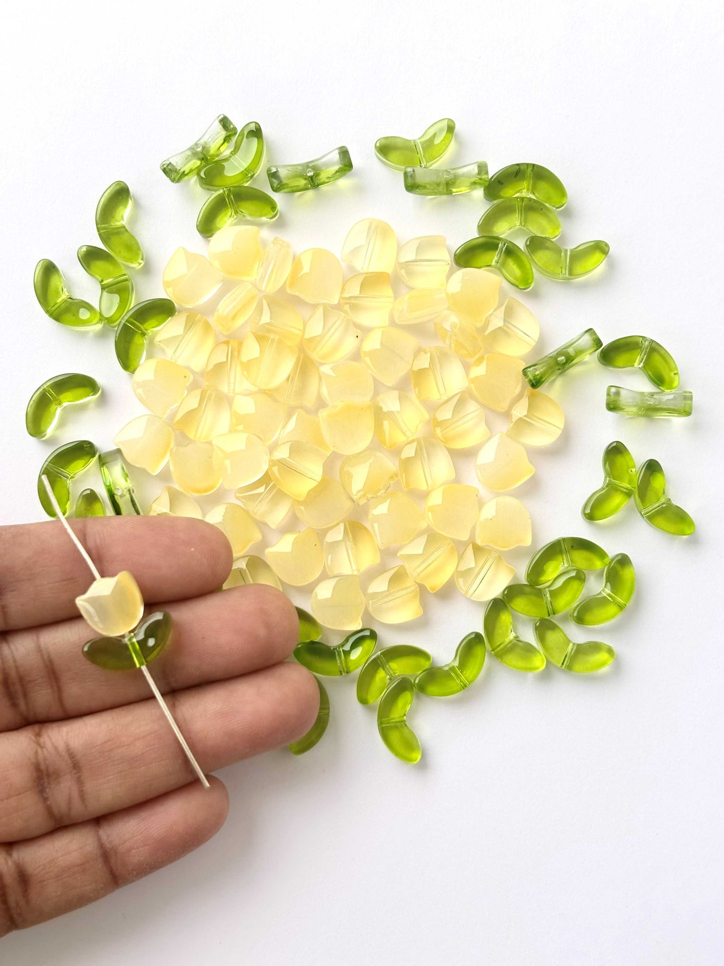 Yellow Tulip Flower Beads