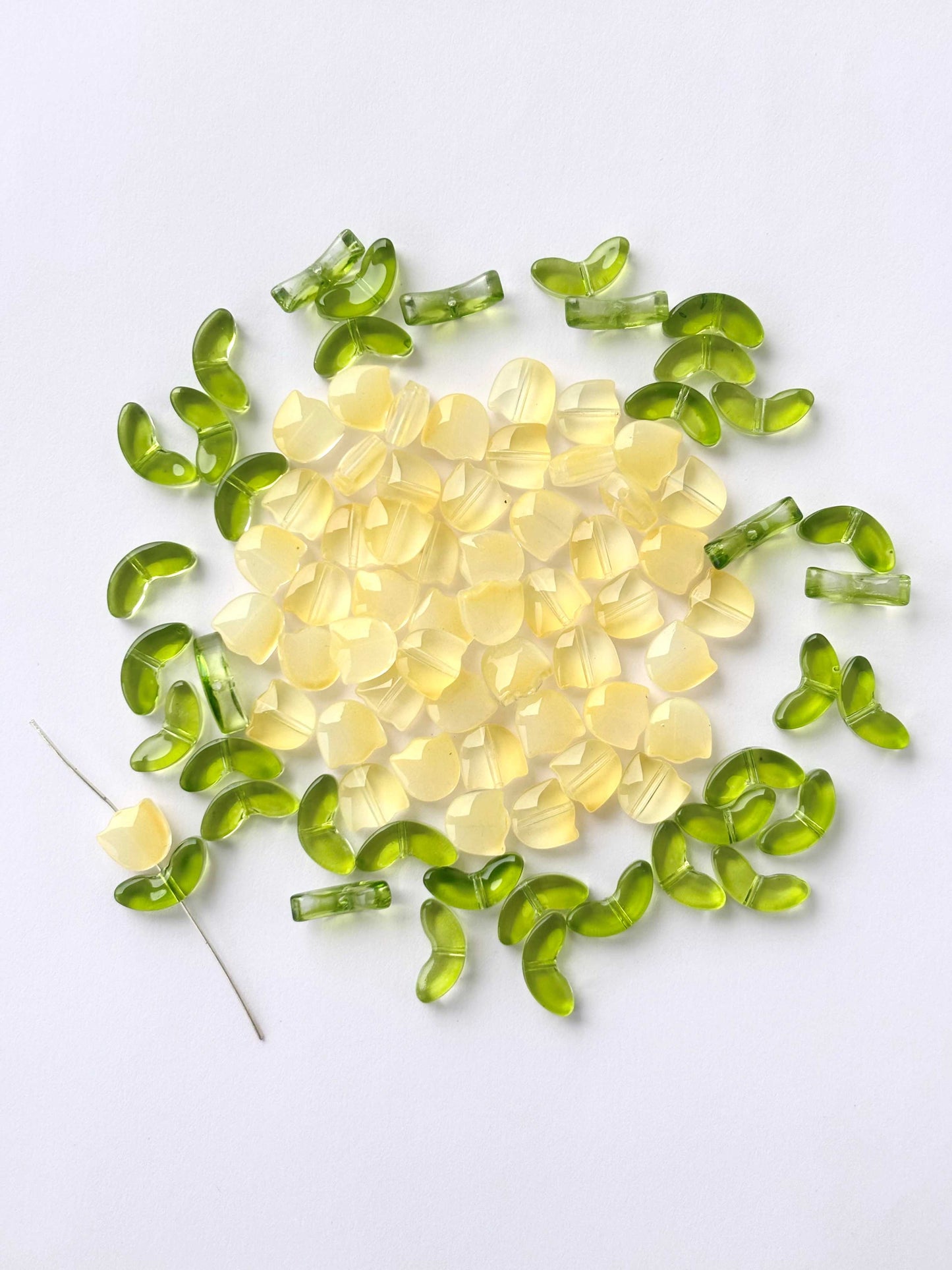 Yellow Tulip Flower Beads