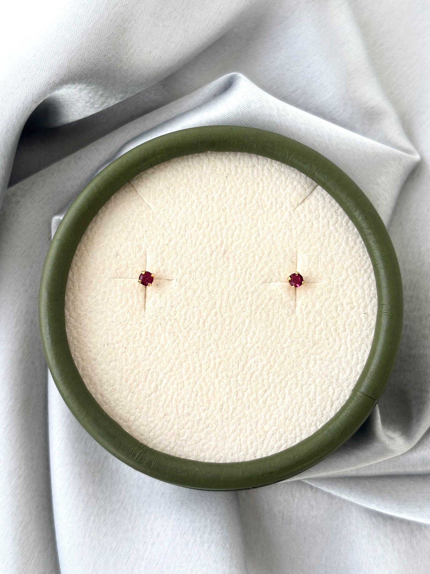 Rose Single Stone Studs