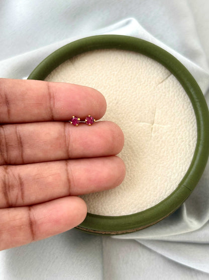 Rose Single Stone Studs