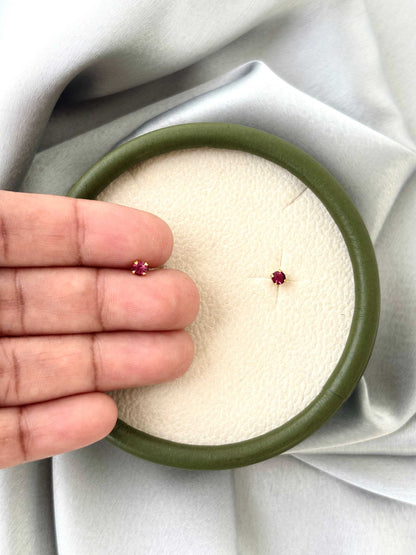 Rose Single Stone Studs