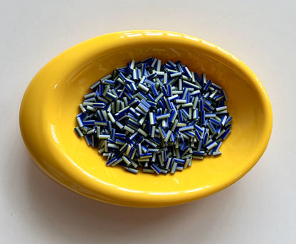 Pastel Green and Blue Tubular Beads