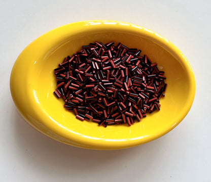 Red and Black Tubular Beads