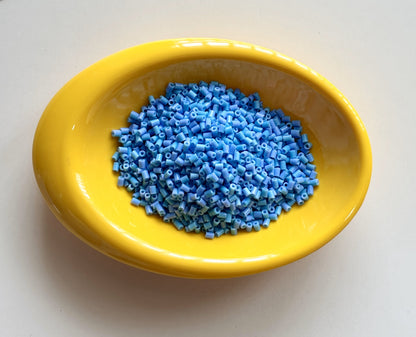 Sky Blue and Languid Lavender Two Cut Two Tone Beads