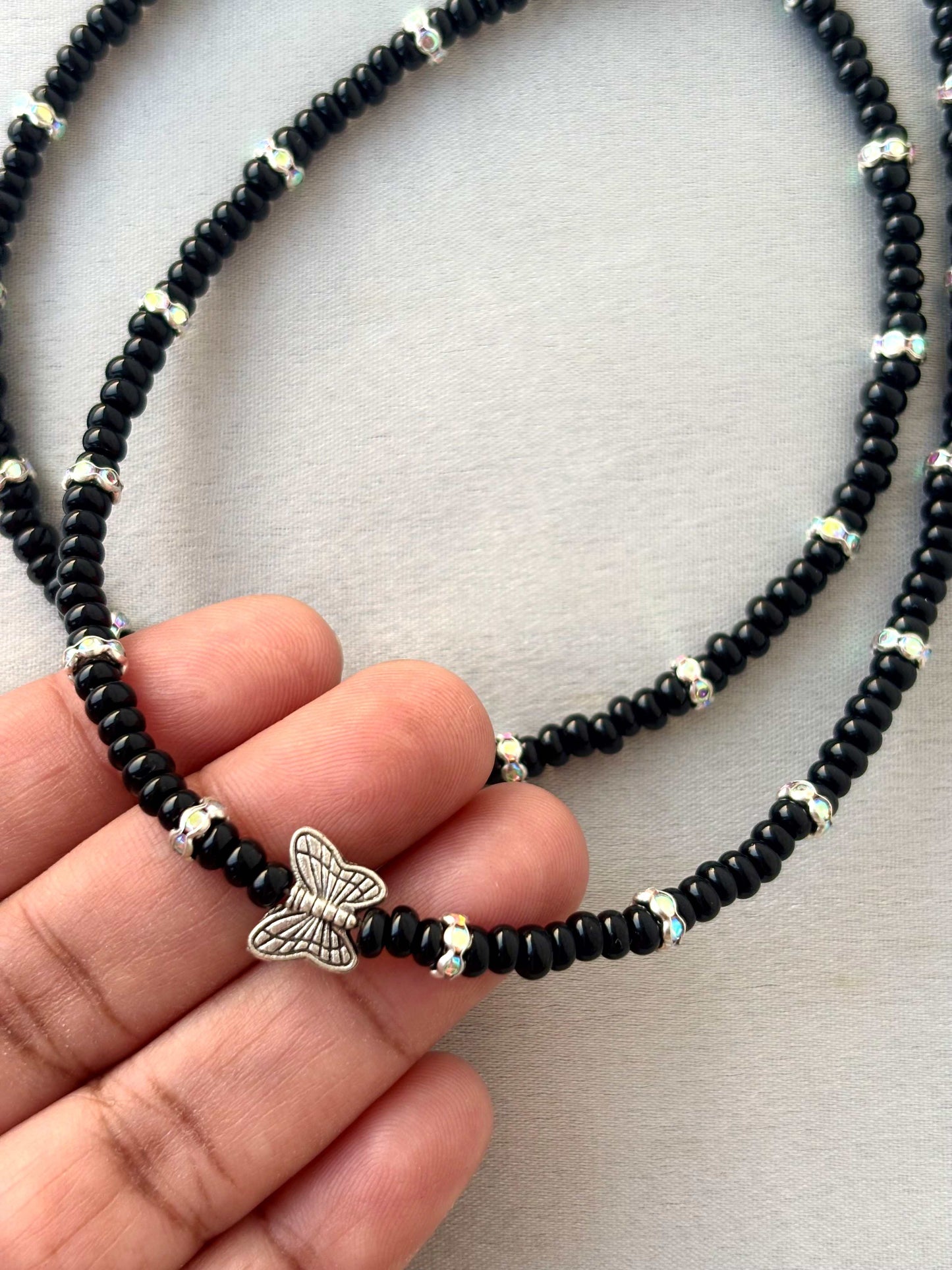 Seed Beads with Butterfly Anklets Size 10