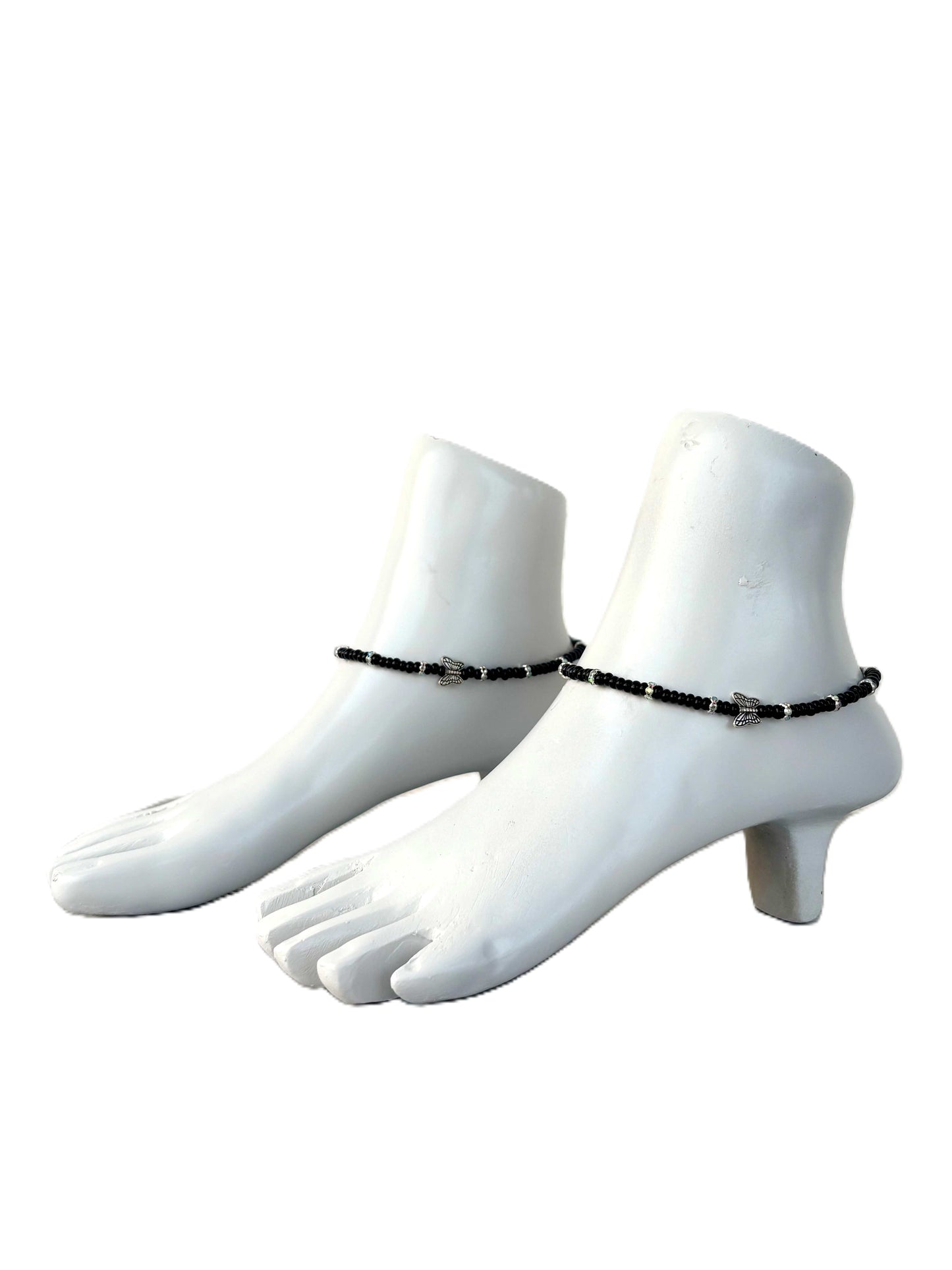 Seed Beads with Butterfly Anklets Size 10