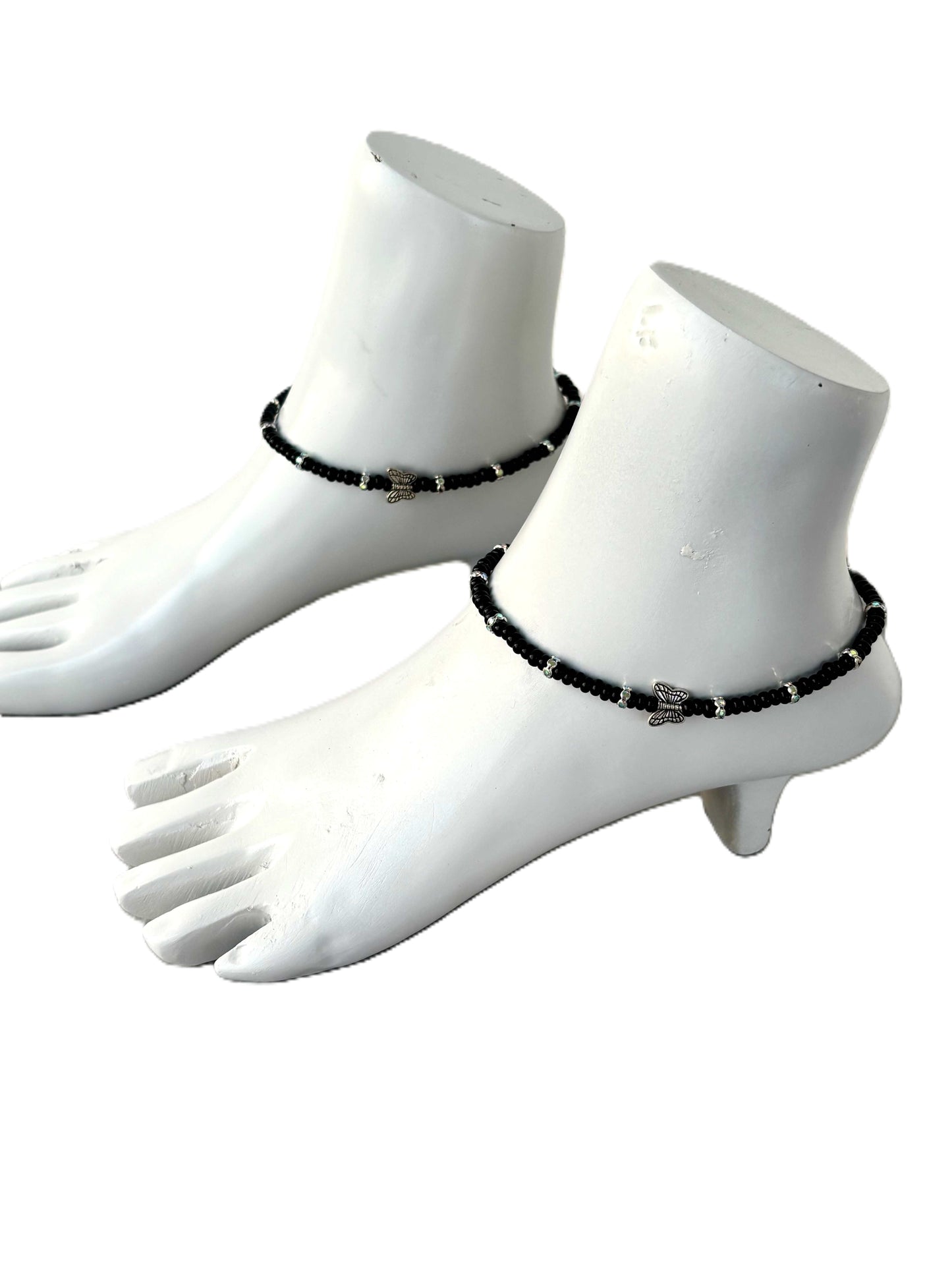 Seed Beads with Butterfly Anklets Size 10