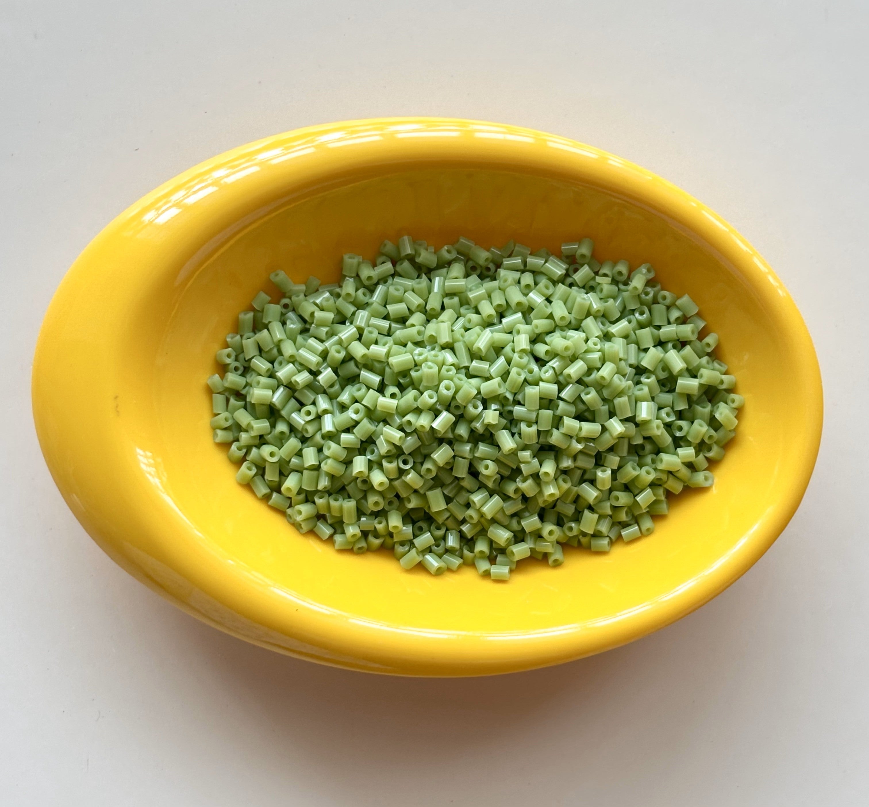 Light Green Two Cut Beads